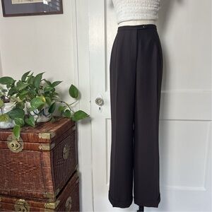 Vintage Petite Sophisticate High Rise Brown Trousers